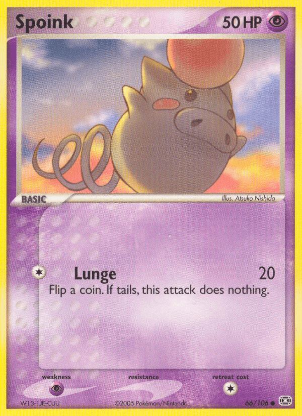 Carta Pokémon Spoink 66