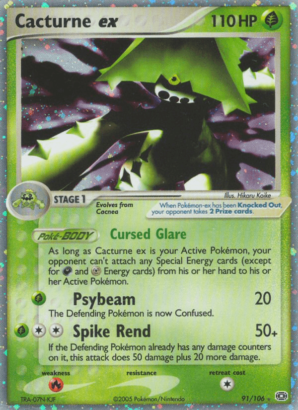 Carta Pokémon Cacturne ex 91