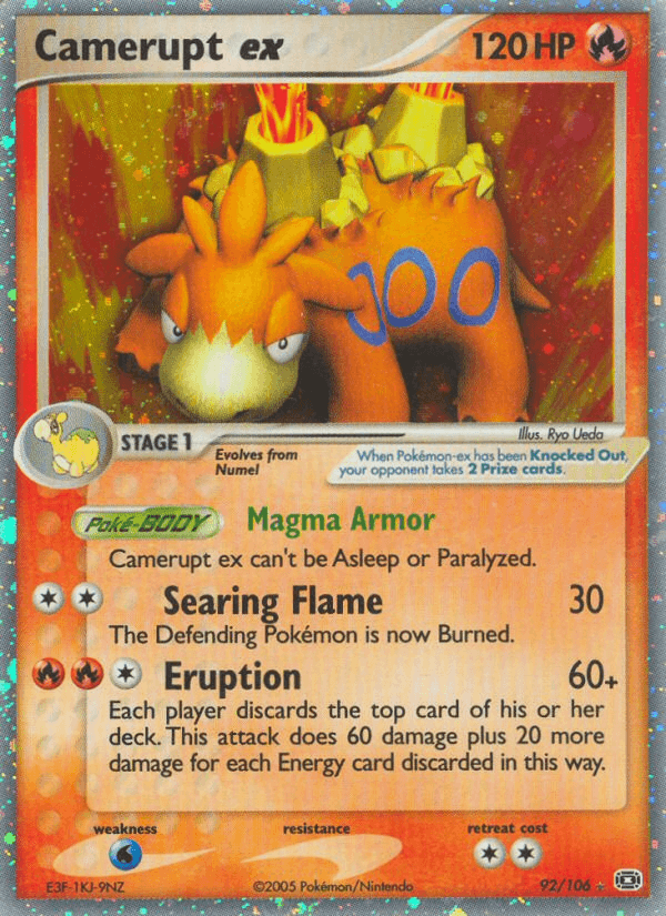 Carta Pokémon Camerupt ex 92