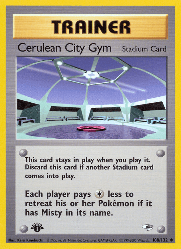 Carta Pokémon Cerulean City Gym 108 de Gym Heroes
