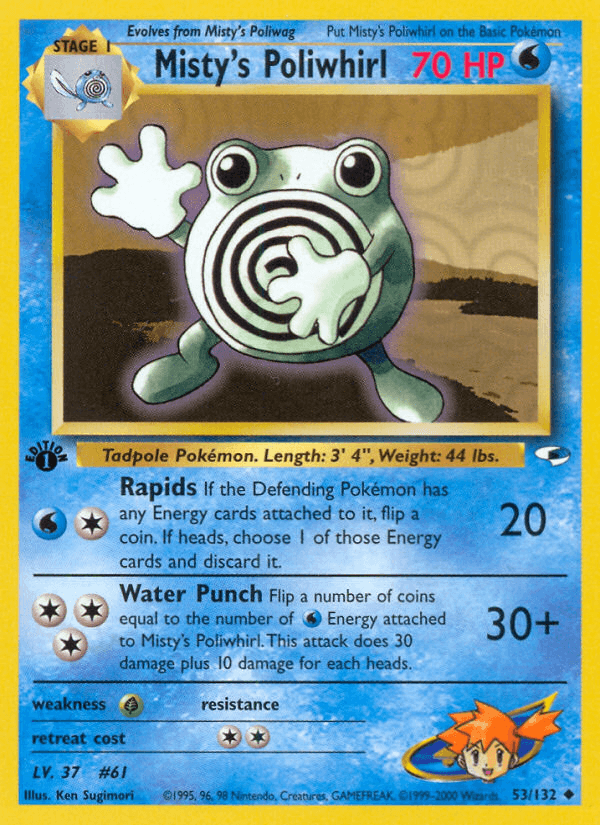 Carta Pokémon Misty's Poliwhirl