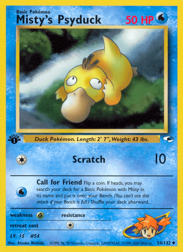 Carta Pokémon Misty's Psyduck