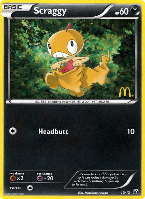 Carta Pokémon Scraggy 10