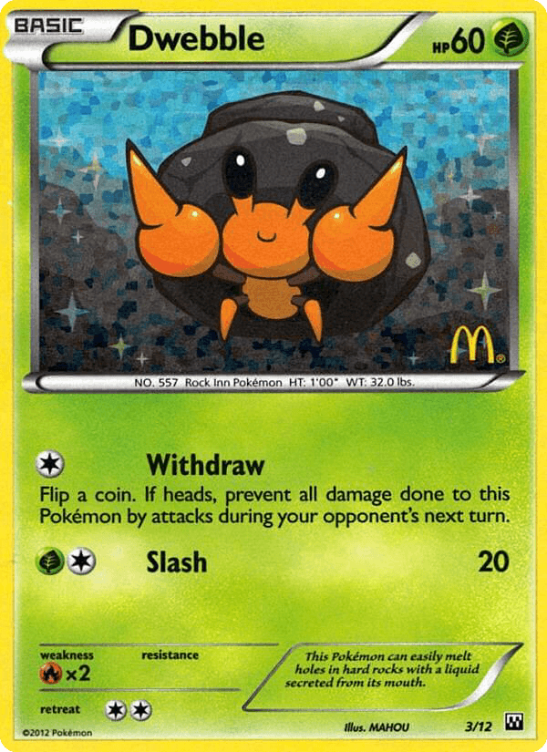 Carta Pokémon Dwebble 3