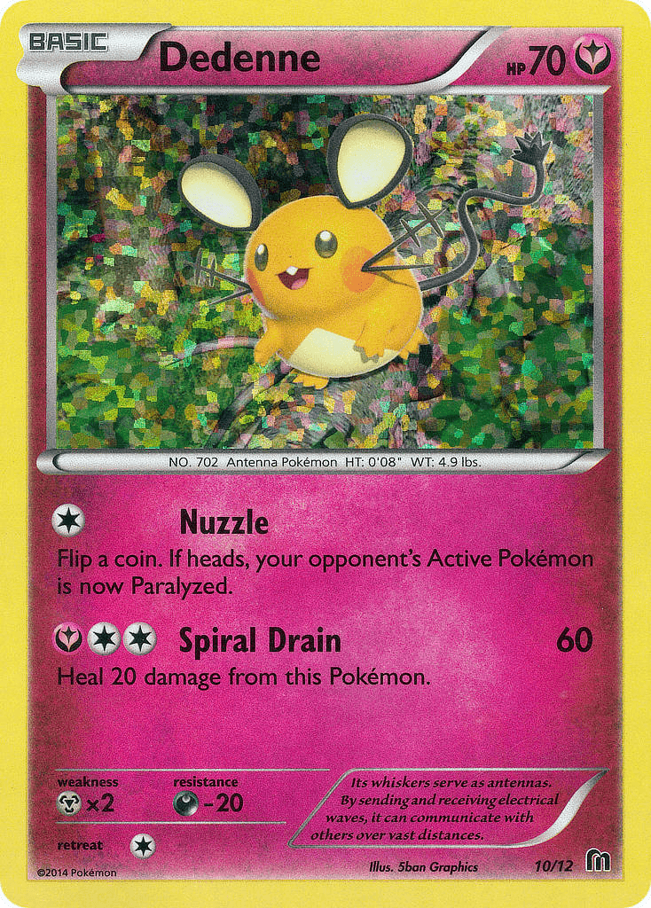 Carta Pokémon Dedenne 10 de McDonald's Collection 2016