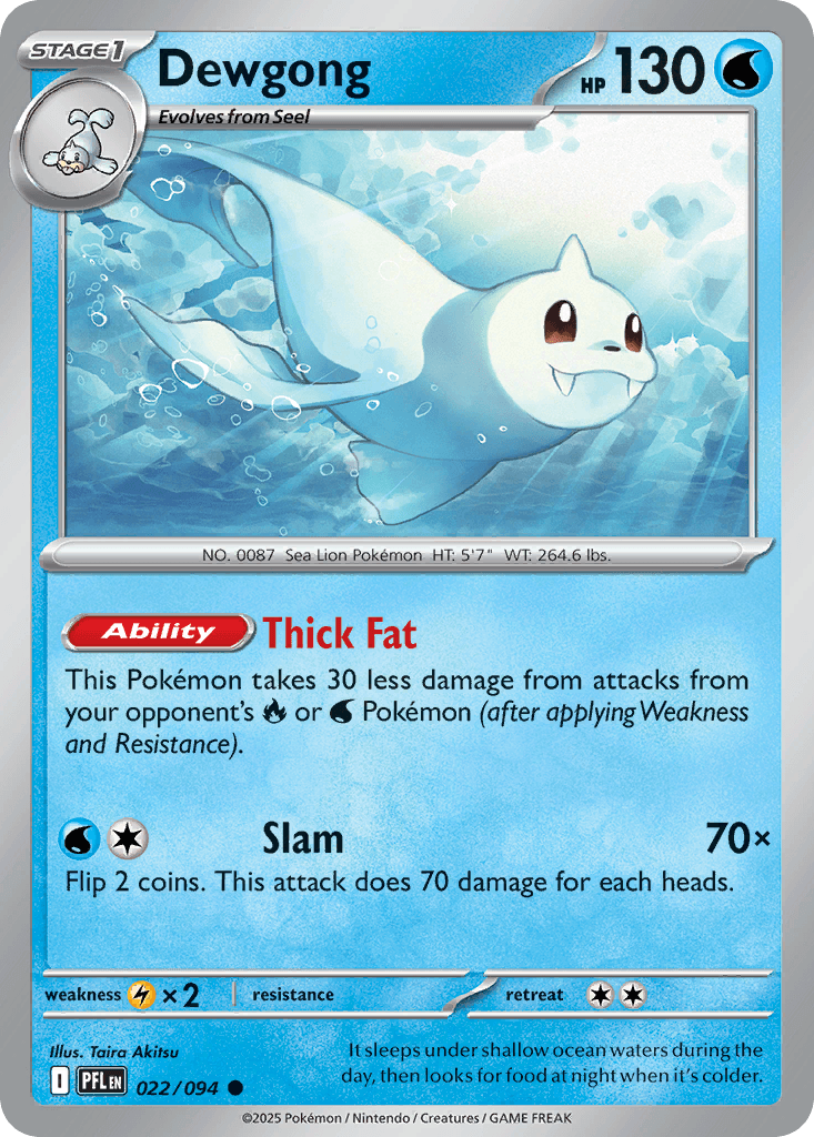 Carta Pokémon Dewgong 22