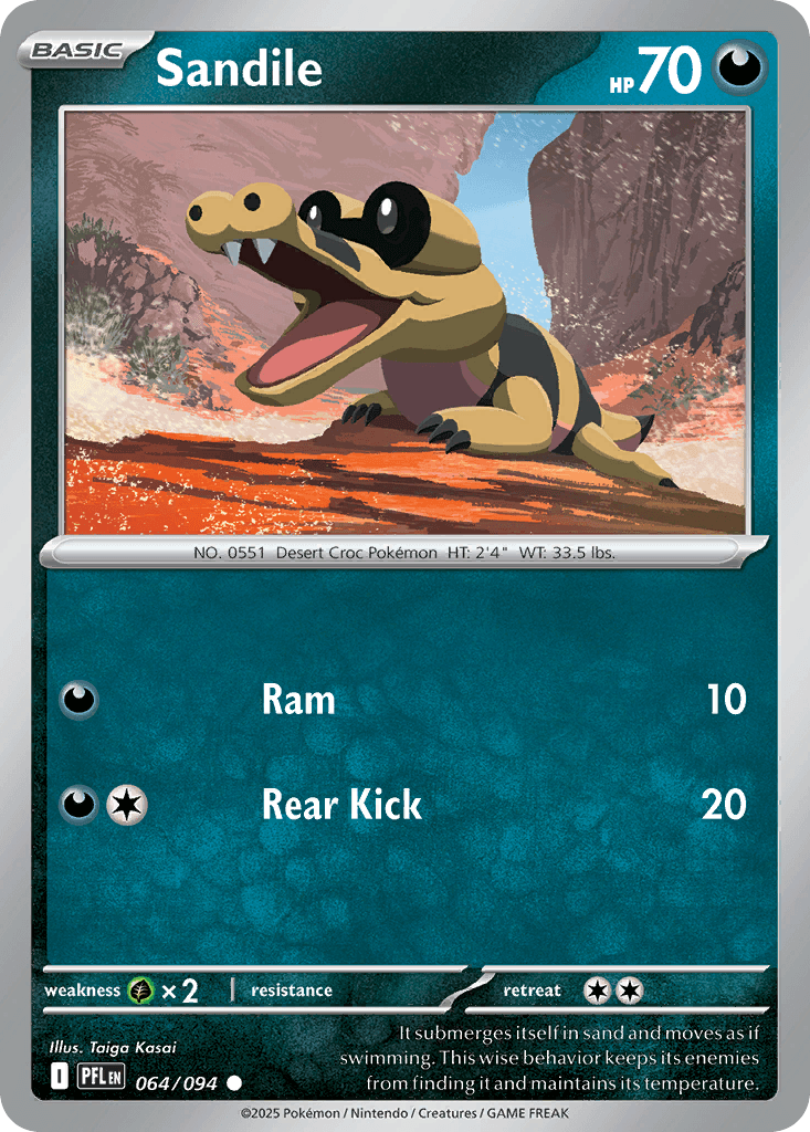 Carta Pokémon Sandile 64