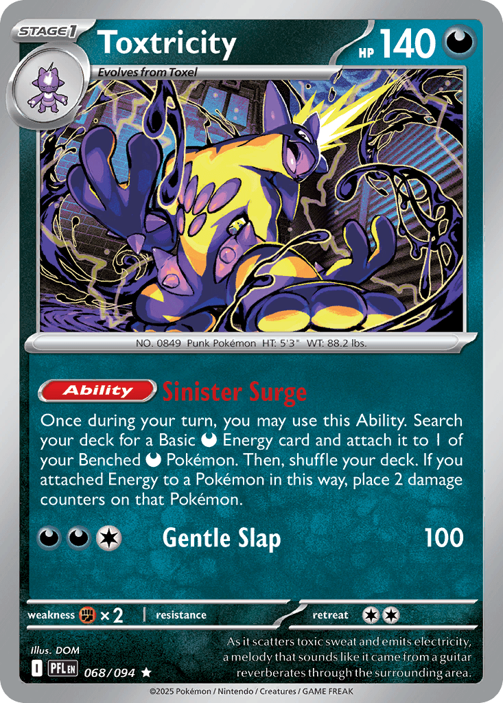 Carta Pokémon Toxtricity 68 de Phantasmal Flames