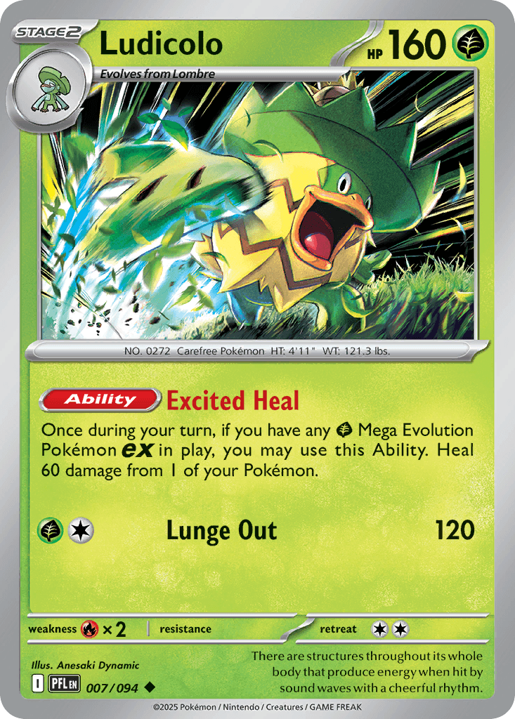 Carta Pokémon Ludicolo 7