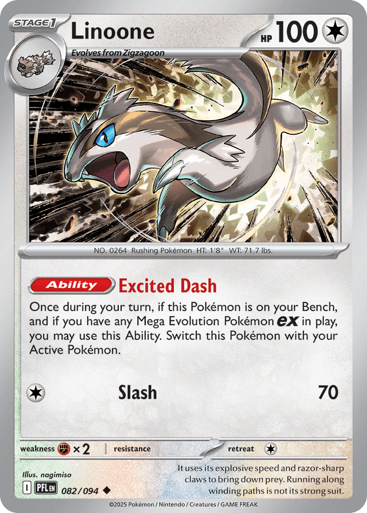 Carta Pokémon Linoone 82