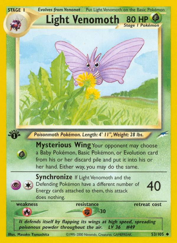 Carta Pokémon Light Venomoth 53