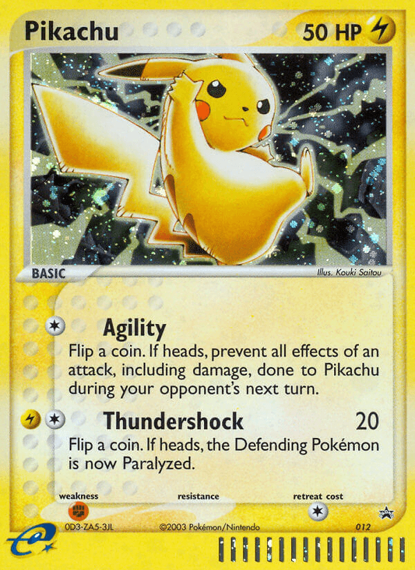 Carta Pokémon Pikachu 12 de Nintendo Black Star Promos