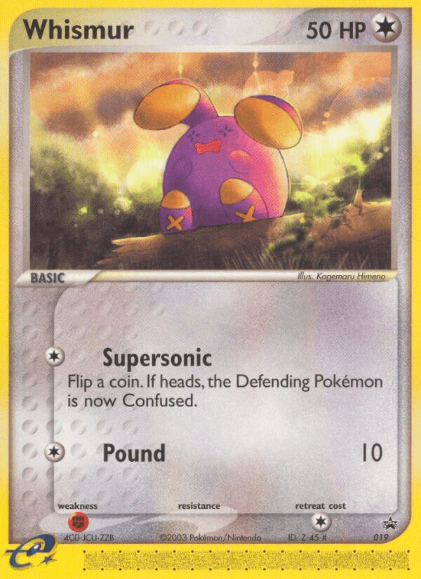 Carta Pokémon Whismur 19 de Nintendo Black Star Promos