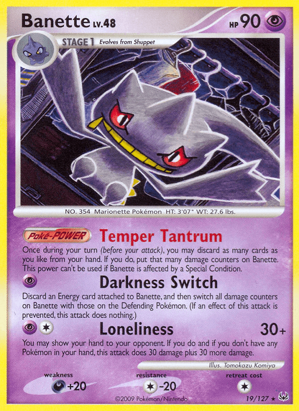 Carta Pokémon Banette 19