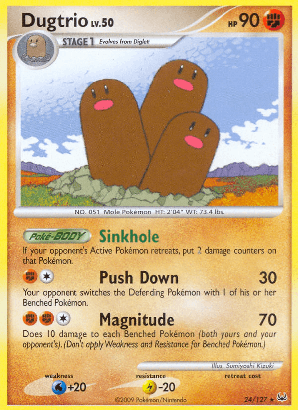 Carta Pokémon Dugtrio 24 de Platinum