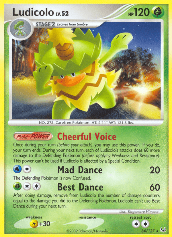 Carta Pokémon Ludicolo