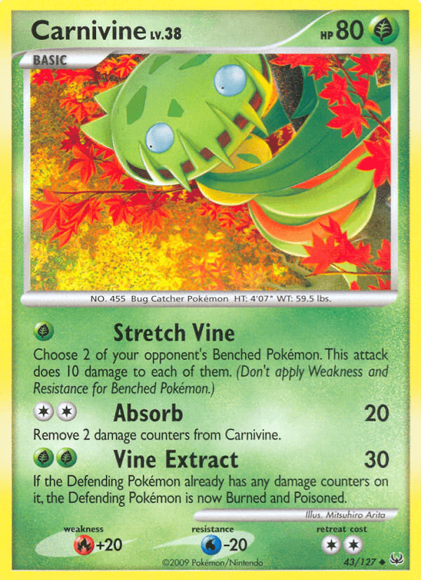 Carta Pokémon Carnivine 43