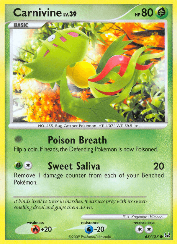 Carta Pokémon Carnivine 68