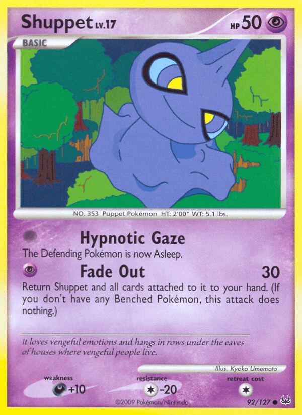 Carta Pokémon Shuppet 92