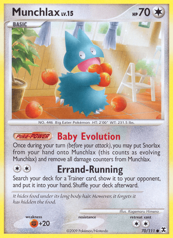 Carta Pokémon Munchlax 70