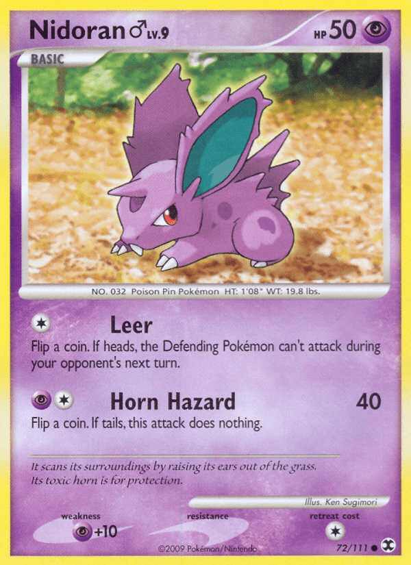 Carta Pokémon Nidoran ♂ 72