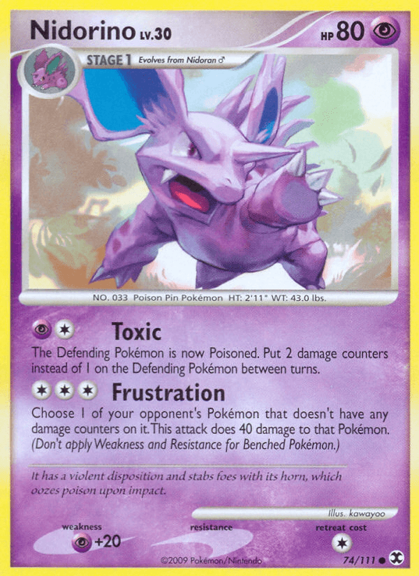 Carta Pokémon Nidorino 74