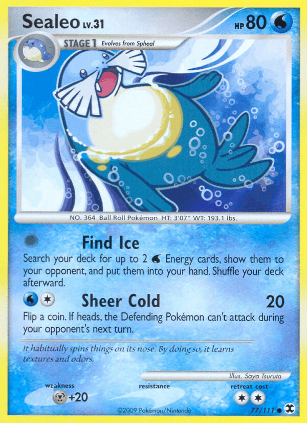 Carta Pokémon Sealeo 77