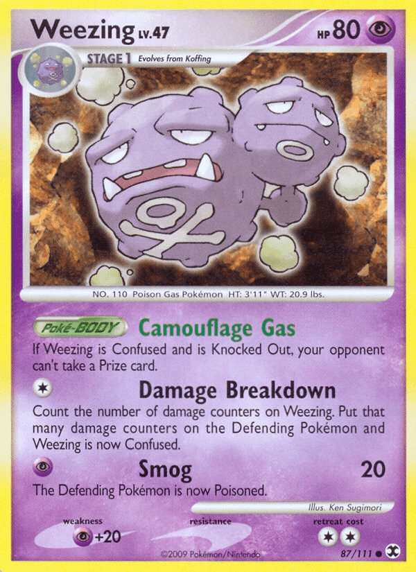 Carta Pokémon Weezing 87 de Rising Rivals