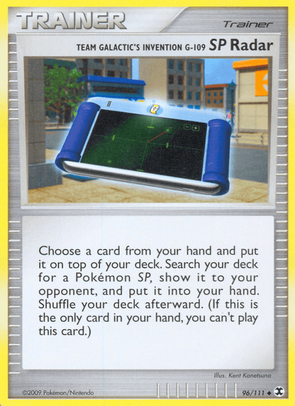 Carta Pokémon Team Galactic's Invention G-109 SP Radar 96 de Rising Rivals