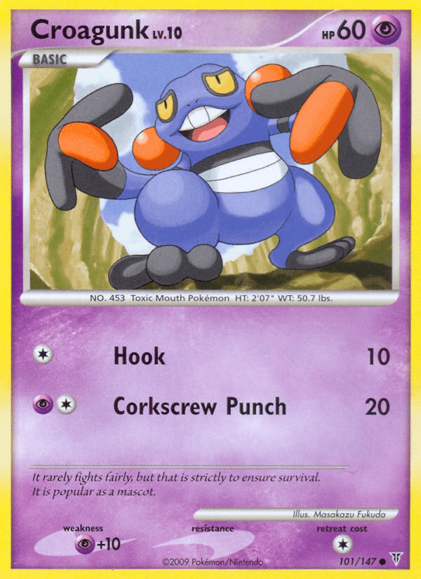 Carta Pokémon Croagunk 101 de Supreme Victors