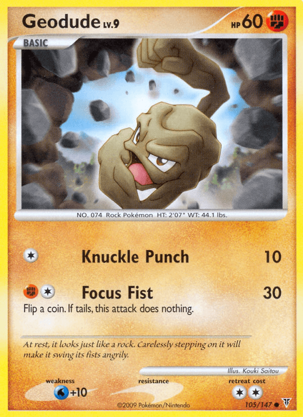Carta Pokémon Geodude 105 de Supreme Victors