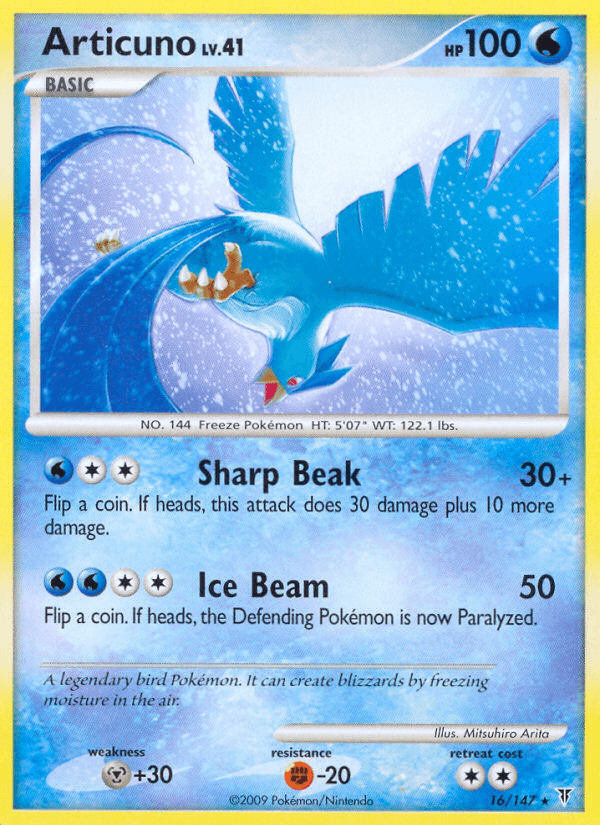 Carta Pokémon Articuno 16 de Supreme Victors