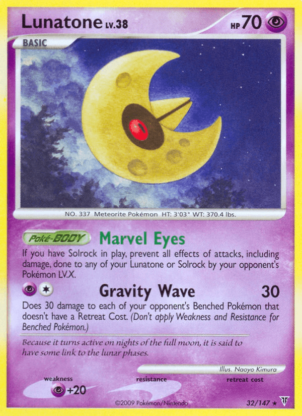 Carta Pokémon Lunatone 32