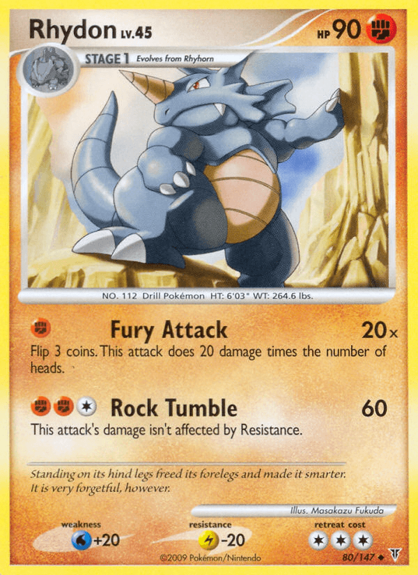 Carta Pokémon Rhydon 80