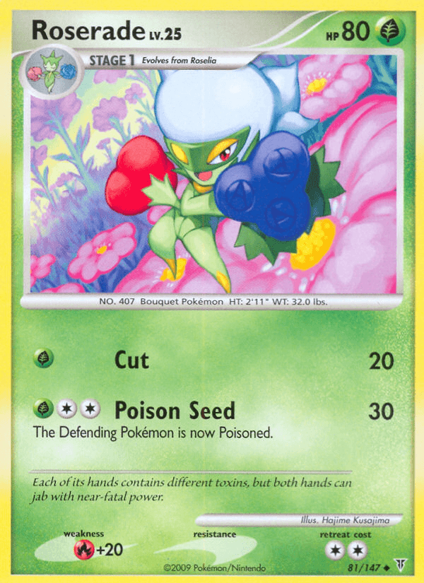 Carta Pokémon Roserade 81