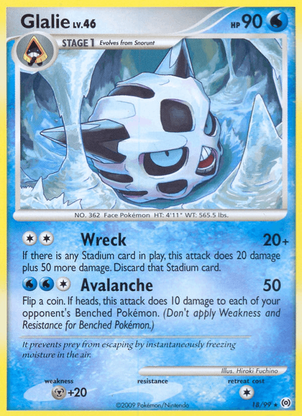 Carta Pokémon Glalie 18