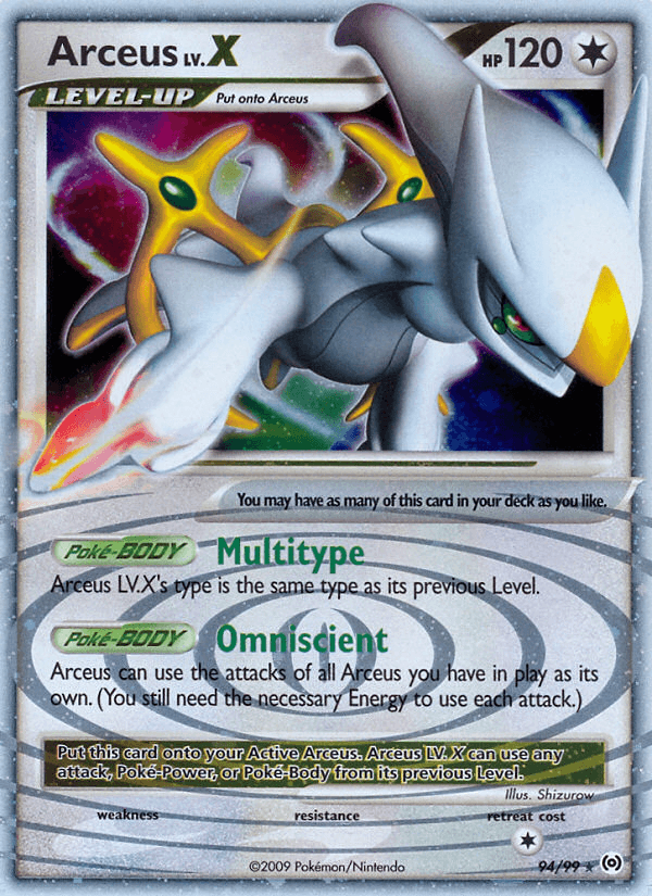 Carta Pokémon Arceus LV.X 94