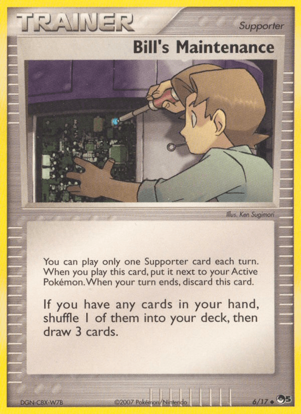 Carta Pokémon Bill's Maintenance 6