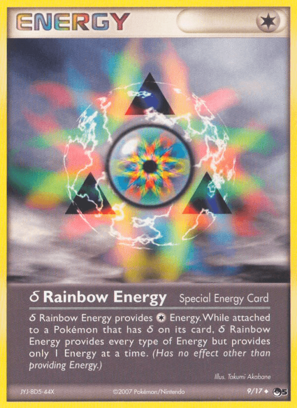 Carta Pokémon δ Rainbow Energy 9