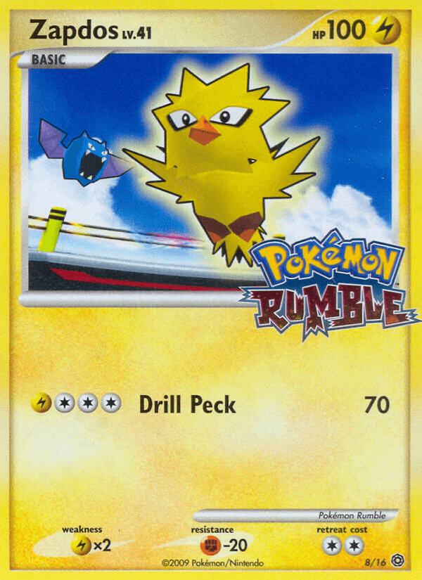 Carta Pokémon Zapdos 8 de Pokémon Rumble