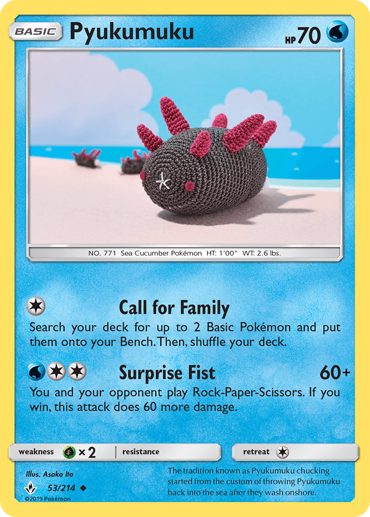 Carta Pokémon Pyukumuku 53