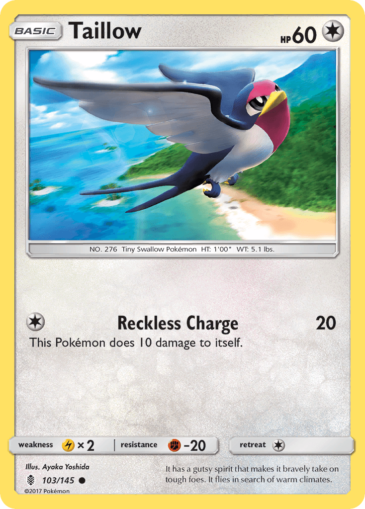 Carta Pokémon Taillow 103
