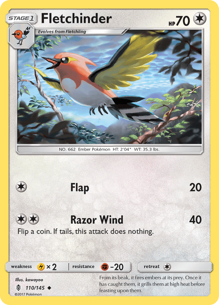 Carta Pokémon Fletchinder 110