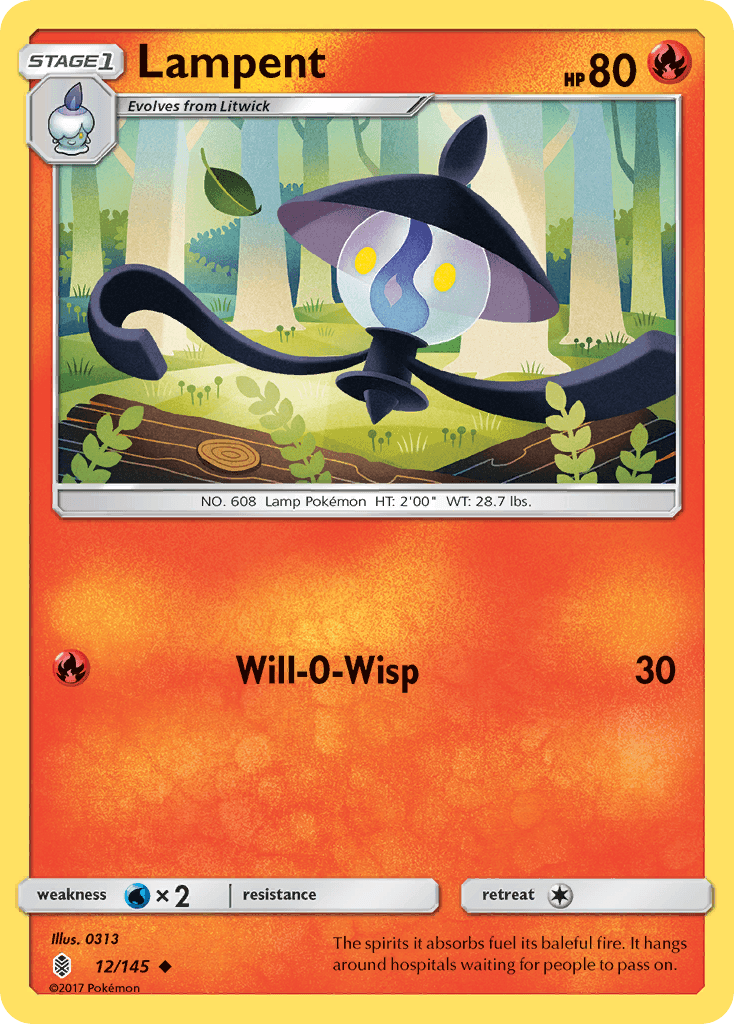 Carta Pokémon Lampent 12