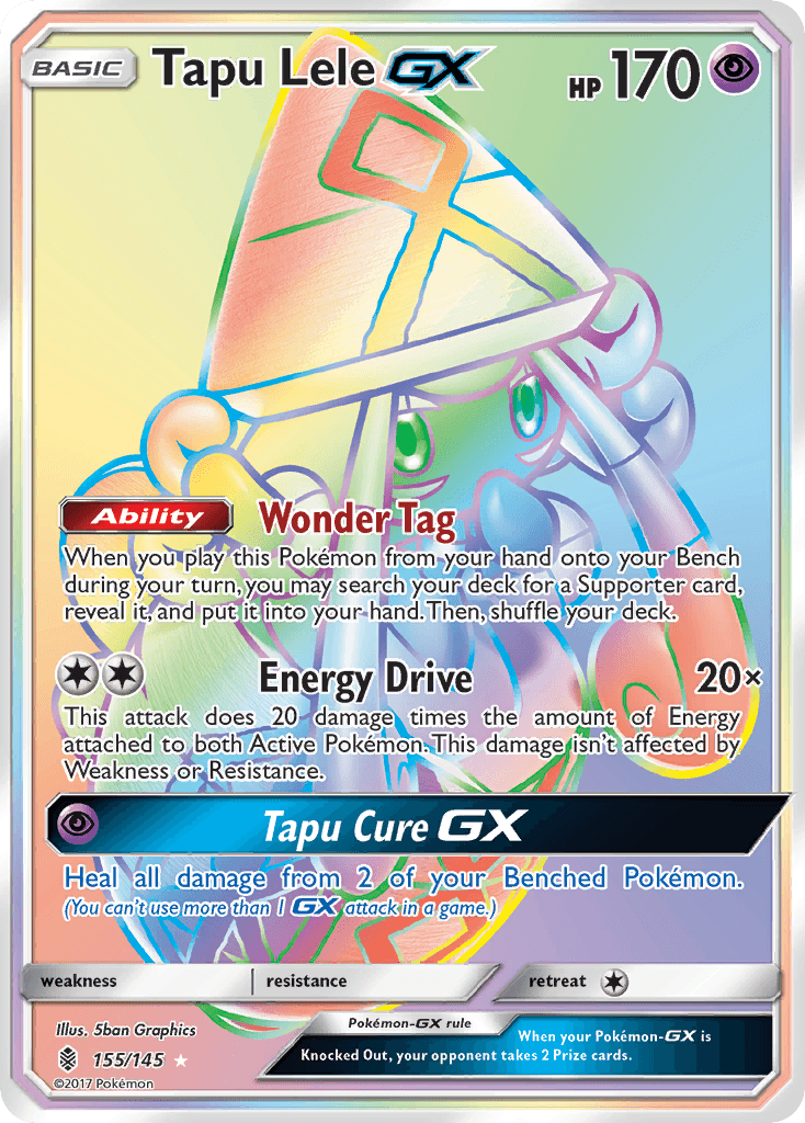 Carta Pokémon Tapu Lele-GX 155