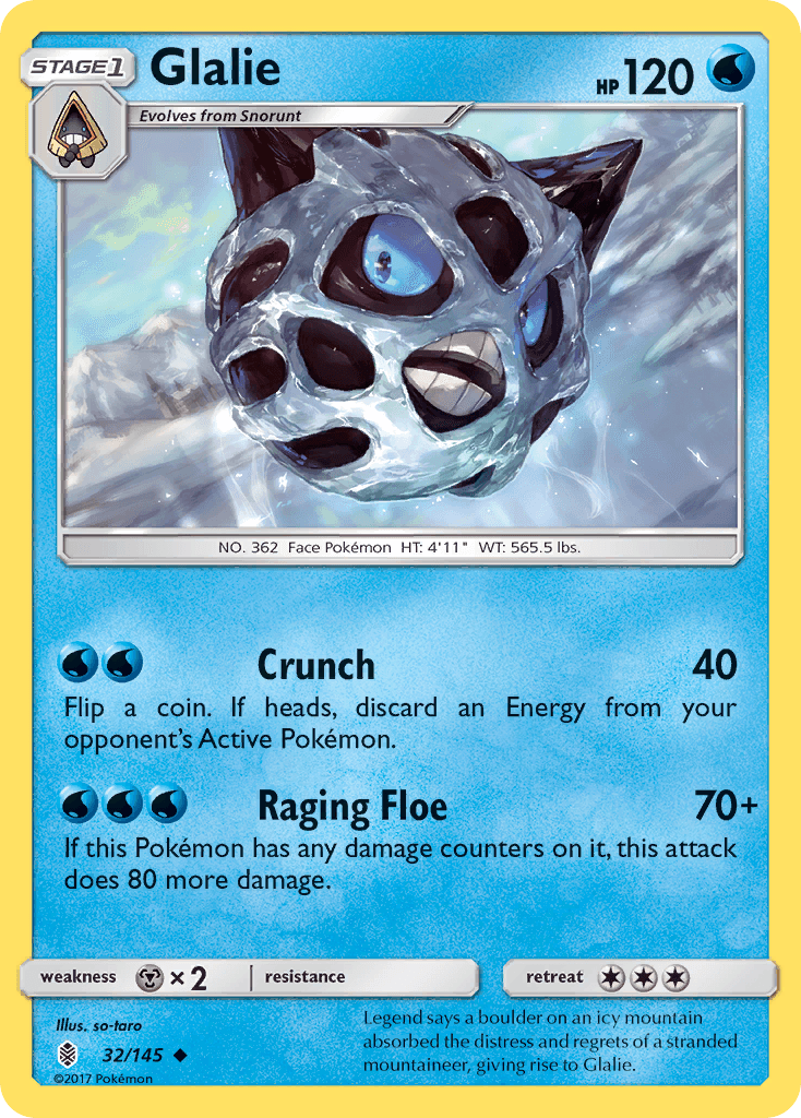 Carta Pokémon Glalie 32