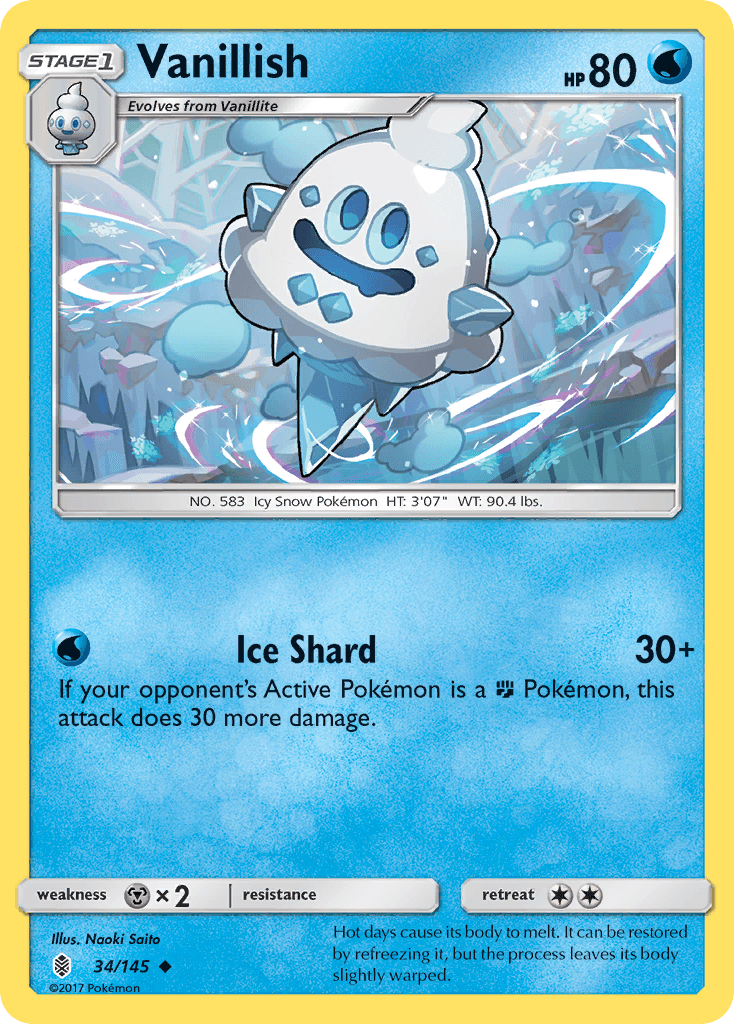 Carta Pokémon Vanillish 34