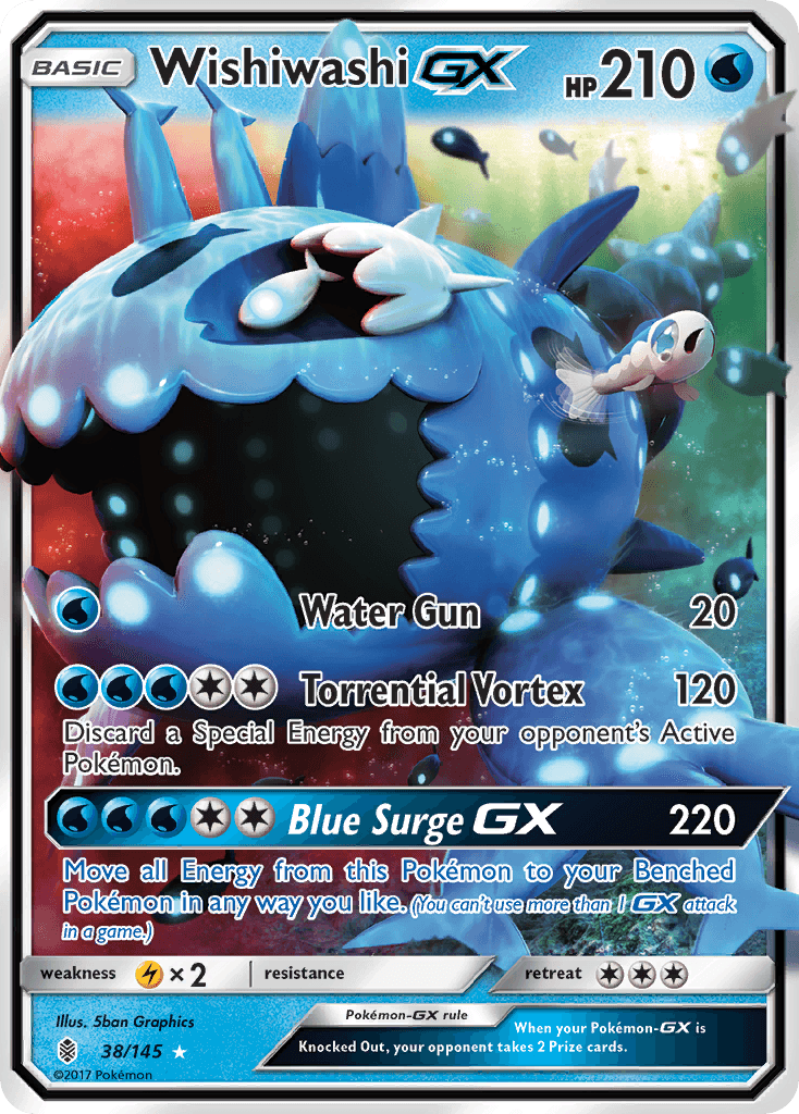 Carta Pokémon Wishiwashi-GX 38