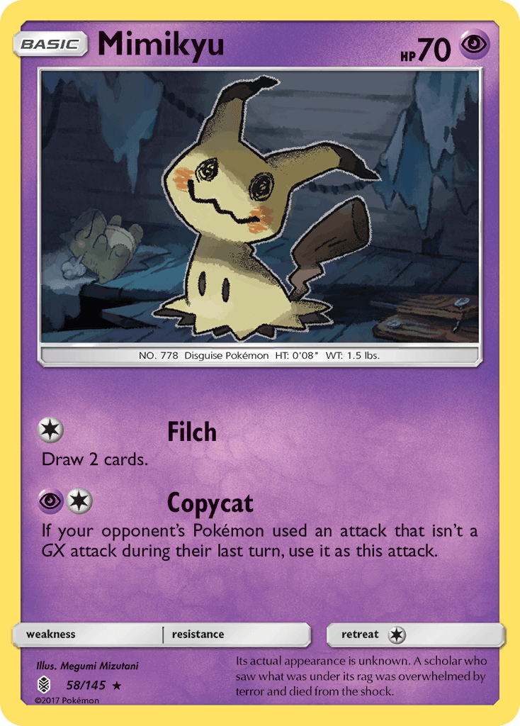 Carta Pokémon Mimikyu 58