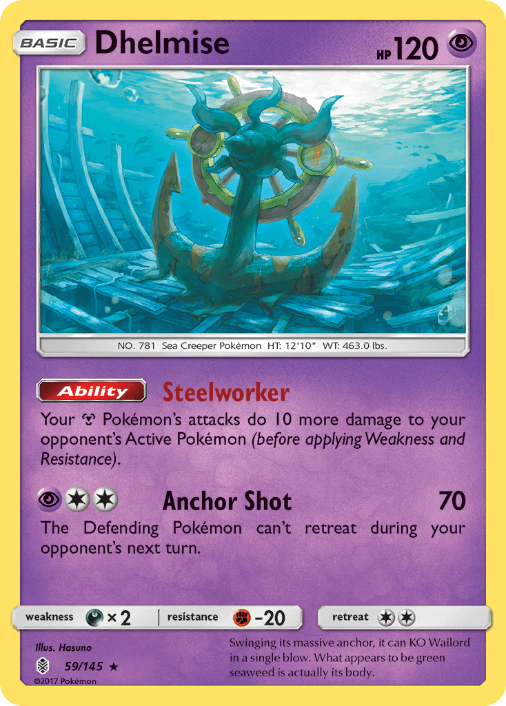 Carta Pokémon Dhelmise 59